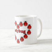 てんとう虫のハートのコーヒー・マグ コーヒーマグカップ (正面右)