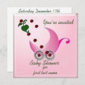 てんとう虫のバギーの招待状 招待状 (正面/裏面)