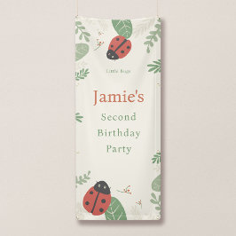 てんとう虫のバースデーパーティー用ウェルカムバナー 横断幕