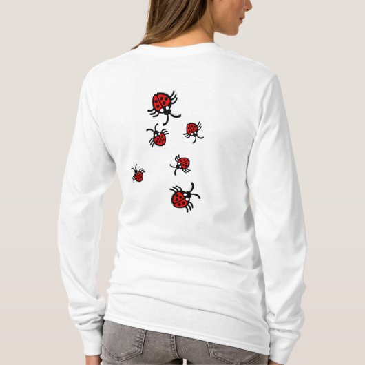 てんとう虫のフード付きスウェットシャツ Tシャツ (裏面)