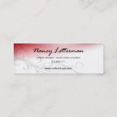 てんとう虫のプロフィールカードテンプレート(赤い) スキニー名刺 (裏面)