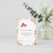 てんとう虫のベビーシャワーのおむつ抽選券 エンクロージャーカード (スタンド正面)