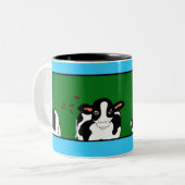 てんとう虫のマグとのBlueSkyCows ツートーンマグカップ (正面左)