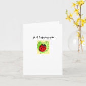 てんとう虫のメッセージカード カード (黄色い花)