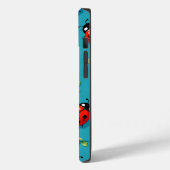 てんとう虫のレディラッキー柄 スカイブルー iPhone カー Case-Mate iPhoneケース (裏面 / 左)