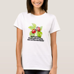 てんとう虫の友情の引用符 楽しい 記念日 BFF Tシャツ