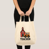 てんとう虫の学校の虫及び学校教師のトートバック トートバッグ (正面(商品))