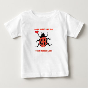 てんとう虫の幼児のTシャツ ベビーTシャツ
