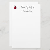 てんとう虫の文房具 便箋 (正面/裏面)