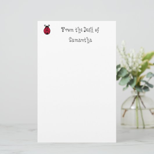 てんとう虫の文房具 便箋 (スタンド正面)