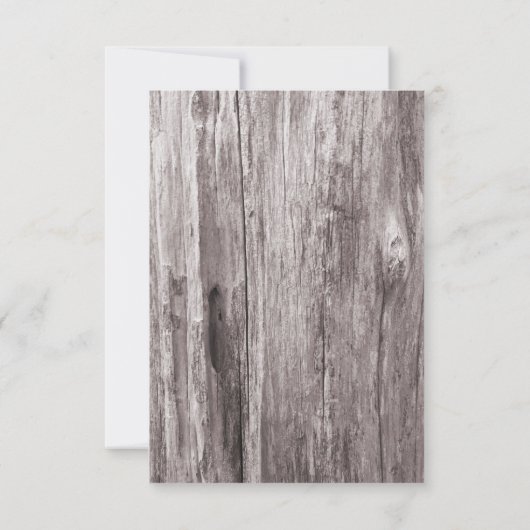 てんとう虫の木製の背景のブライダルシャワーのビンゴカード 招待状 (裏面)