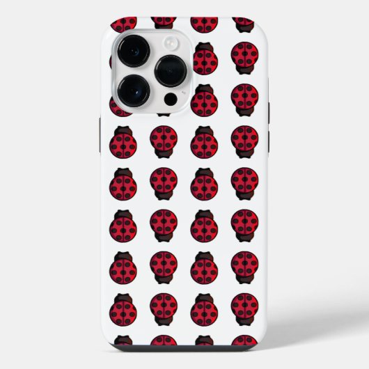 てんとう虫の模様のスマホケース iPhoneケース (裏面)