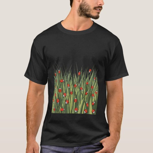 てんとう虫の模様 Tシャツ (正面)