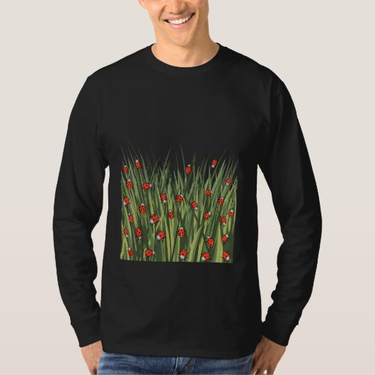てんとう虫の模様 Tシャツ (正面)