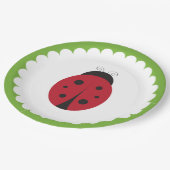 てんとう虫の紙皿の春の庭のプレート ペーパープレート (アングル)