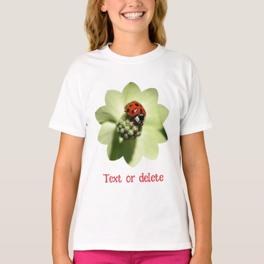 てんとう虫の自然 カスタマイズ Tシャツ (正面)