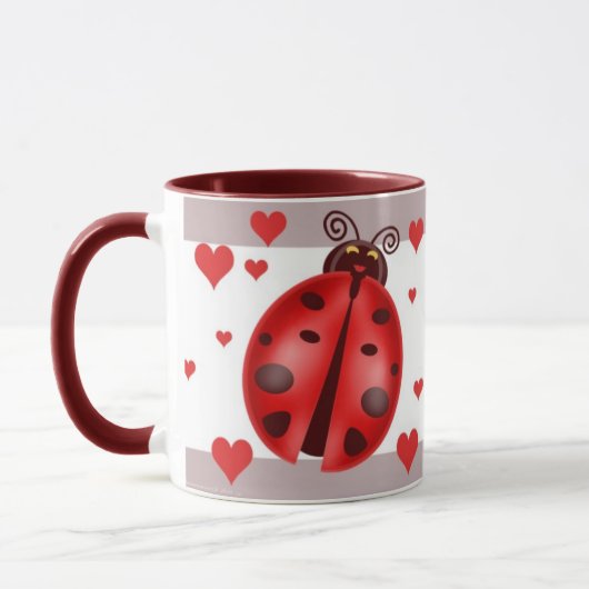 てんとう虫の芸術のマグ マグカップ (左)