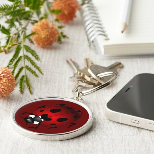 てんとう虫の芸術のKeychainの虫の記念品のてんとう虫のギフト キーホルダー (側面)