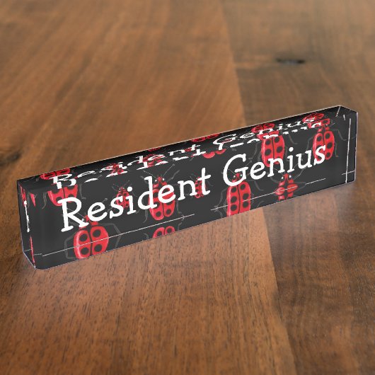 てんとう虫の芸術 デスクネームプレート (側面)