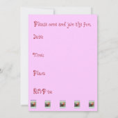 てんとう虫の誕生日パーティー招待状 招待状 (裏面)