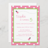 てんとう虫の誕生日 招待状 (正面/裏面)