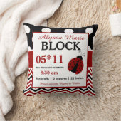 てんとう虫の赤く黒いベビーの発表の枕 クッション (ブランケット)