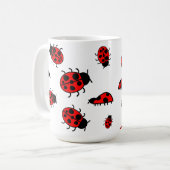 てんとう虫の陶磁器のマグの多く コーヒーマグカップ (正面左)