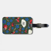 てんとう虫の青によってはパーソナライズな荷物のラベルが開花します ラゲッジタグ (裏面横)