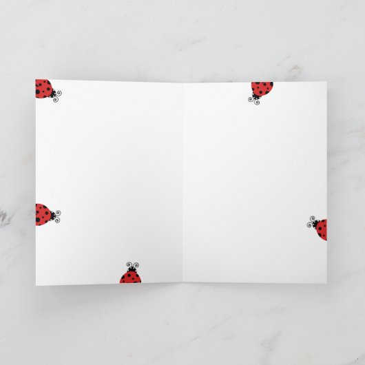 てんとう虫のOnederfulの誕生日 カード (内部)