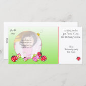 てんとう虫はクリスマスカードを望みます シーズンカード (正面/裏面)