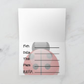 てんとう虫はパーティの招待状をからかいます 招待状 (内部)