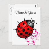 てんとう虫は感謝していしています ポストカード (正面/裏面)