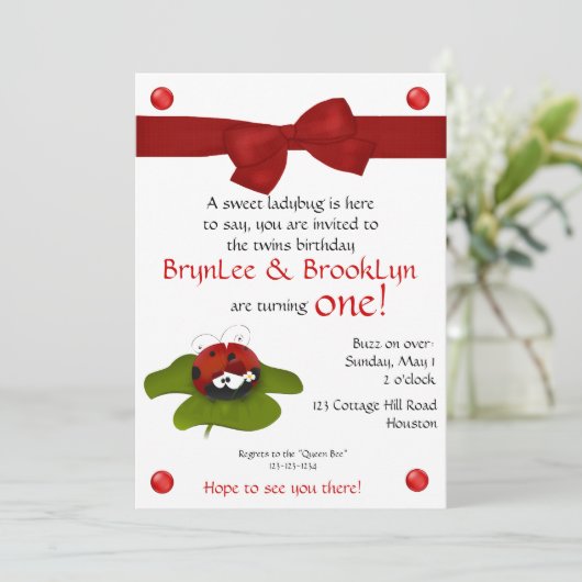 てんとう虫は#3パーティの招待状を結び付けます 招待状 (スタンド正面)