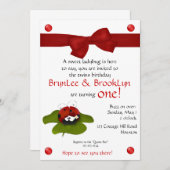 てんとう虫は#3パーティの招待状を結び付けます 招待状 (正面/裏面)