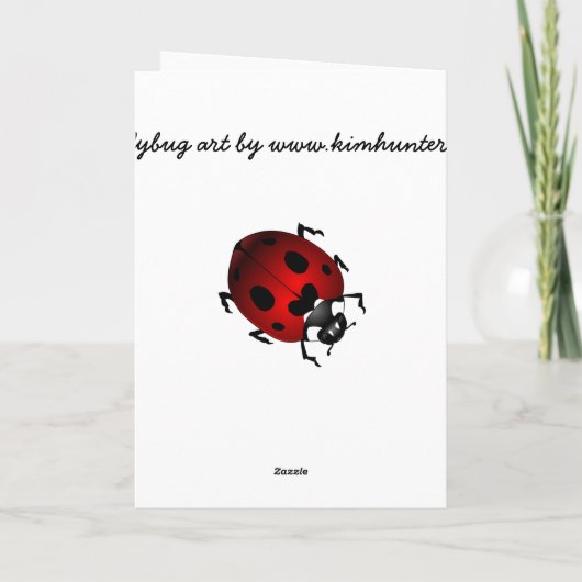 てんとう虫カードカスタムなてんとう虫の芸術カード-個人化して下さい シーズンカード (裏面)