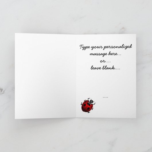 てんとう虫カードカスタムなてんとう虫の芸術カード-個人化して下さい シーズンカード (内部)