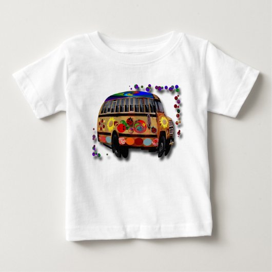 てんとう虫バス ベビーTシャツ (正面)