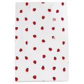 てんとう虫パターンギフトバッグ ミディアムペーパーバッグ (正面)