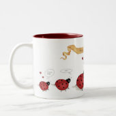 てんとう虫パレードのマグ ツートーンマグカップ (左)