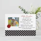 てんとう虫パーティー招待状 招待状 (スタンド正面)