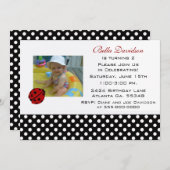 てんとう虫パーティー招待状 招待状 (正面/裏面)