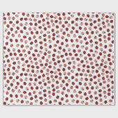 てんとう虫ピンク及び赤をくまなく ラッピングペーパー (フラット)