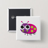 てんとう虫ボタン 缶バッジ (正面&裏面)