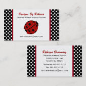 てんとう虫及び水玉模様の名刺 名刺 (正面/裏面)