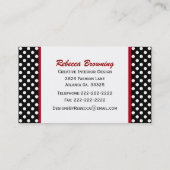 てんとう虫及び水玉模様の名刺 名刺 (裏面)