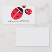 てんとう虫家族 コーリングカード (正面/裏面)