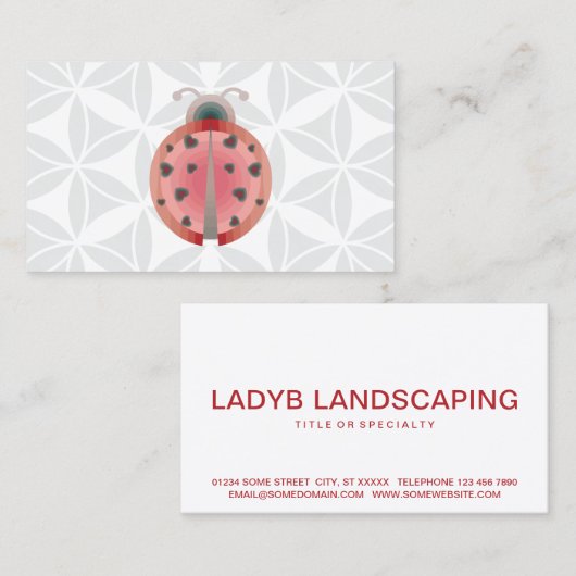 てんとう虫愛 名刺 (正面/裏面)