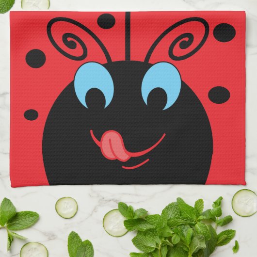 てんとう虫 キッチンタオル (折り畳み)