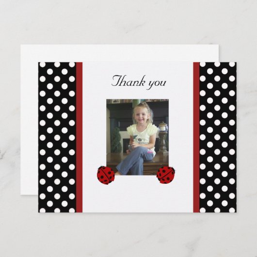 てんとう虫: 写真: 郵便はがきありがとう ポストカード (正面/裏面)