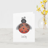 てんとう虫、愛虫 カード (黄色い花)